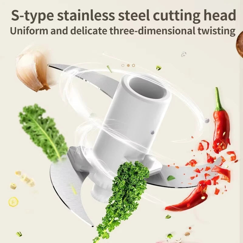 Mini Home Food Machine Baby Food Multi Functional Cooking Machine Meat Grinder Stirring Cooking Kitchen 350ML Wireless Charging