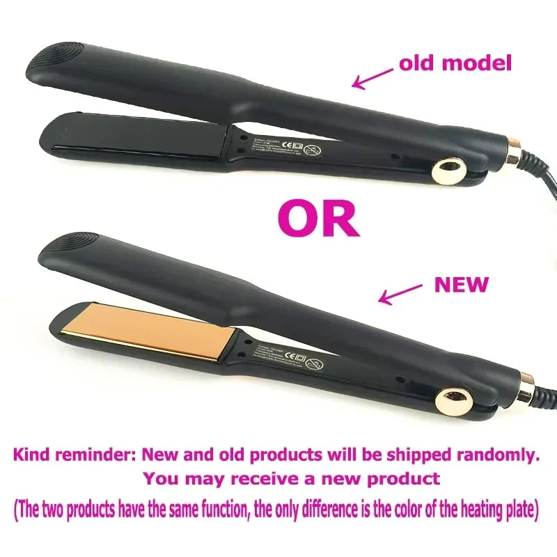 2 in 1 Adjustable Hair Straightener Professional Ceramic Flat Iron Negative Ion Wide Home Salon Hairdressing Tools