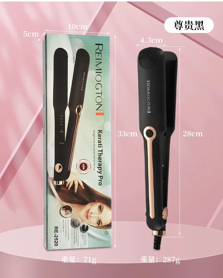 2 in 1 Adjustable Hair Straightener Professional Ceramic Flat Iron Negative Ion Wide Home Salon Hairdressing Tools