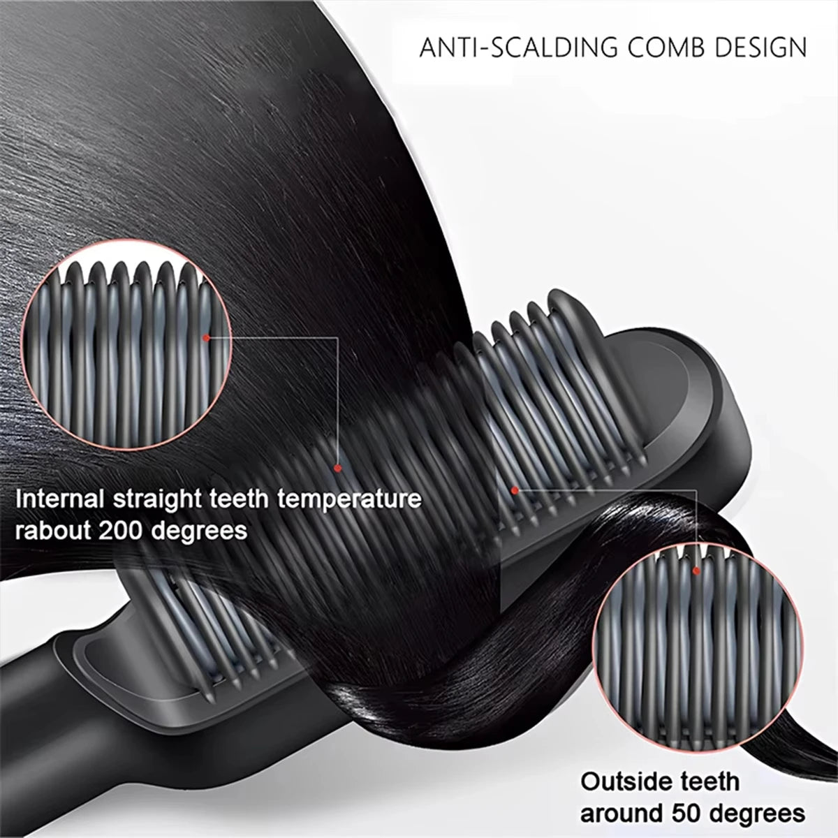 Hair Straightener Professional Quick Heated Electric Hot Comb Hair Straightener Personal Care Multifunctional Hairstyle Brush