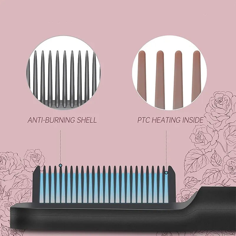 Hair Straightener Professional Quick Heated Electric Hot Comb Hair Straightener Personal Care Multifunctional Hairstyle Brush