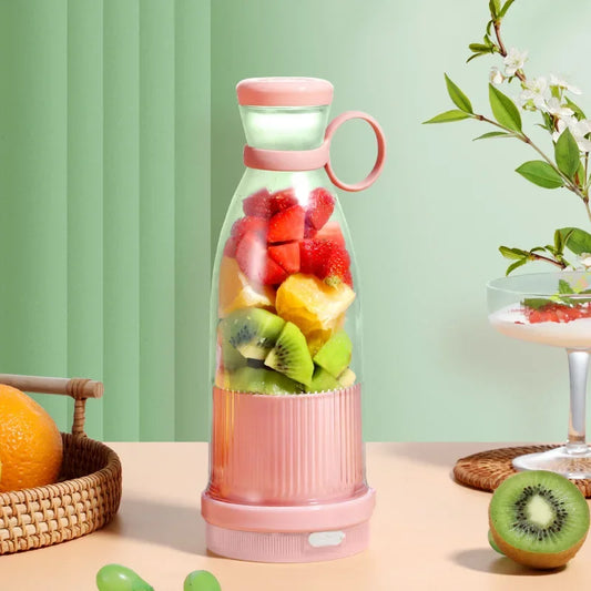 Portable Juicer Cup Mini Home Fruit Cup Cordless Blender Electric USB Fresh Fruit Juicer 6 Blade Smoothie Ice Maker