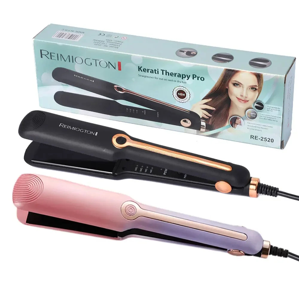 2 in 1 Adjustable Hair Straightener Professional Ceramic Flat Iron Negative Ion Wide Home Salon Hairdressing Tools