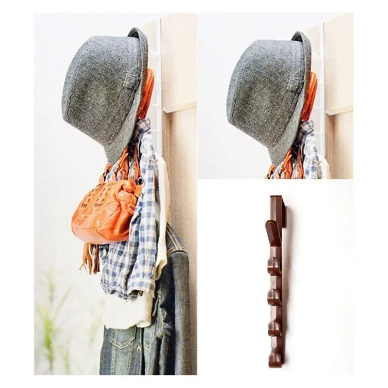 New Multi-purpose Five-segment Hooks Storage Household Hook Rack Organizer Clothes Coat Hat Bag Hanger Holder Hot Sale