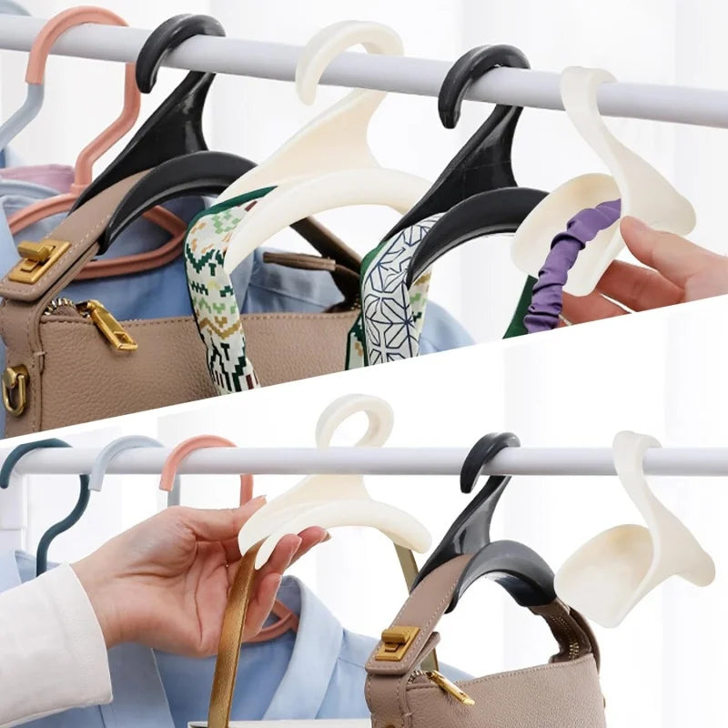 Bag Hook Handbag Arch Hook Tie Scarf Buckle Home Wardrobe Storage Multi-purpose Hook Reusable Wardrobe Storage Organization Tool