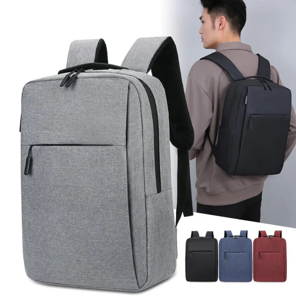 Trendy Oxford Cloth Versatile Backpack Black Grey Blue Red 15.6 inches School Student Backpack Washable Business Rucksack Unisex