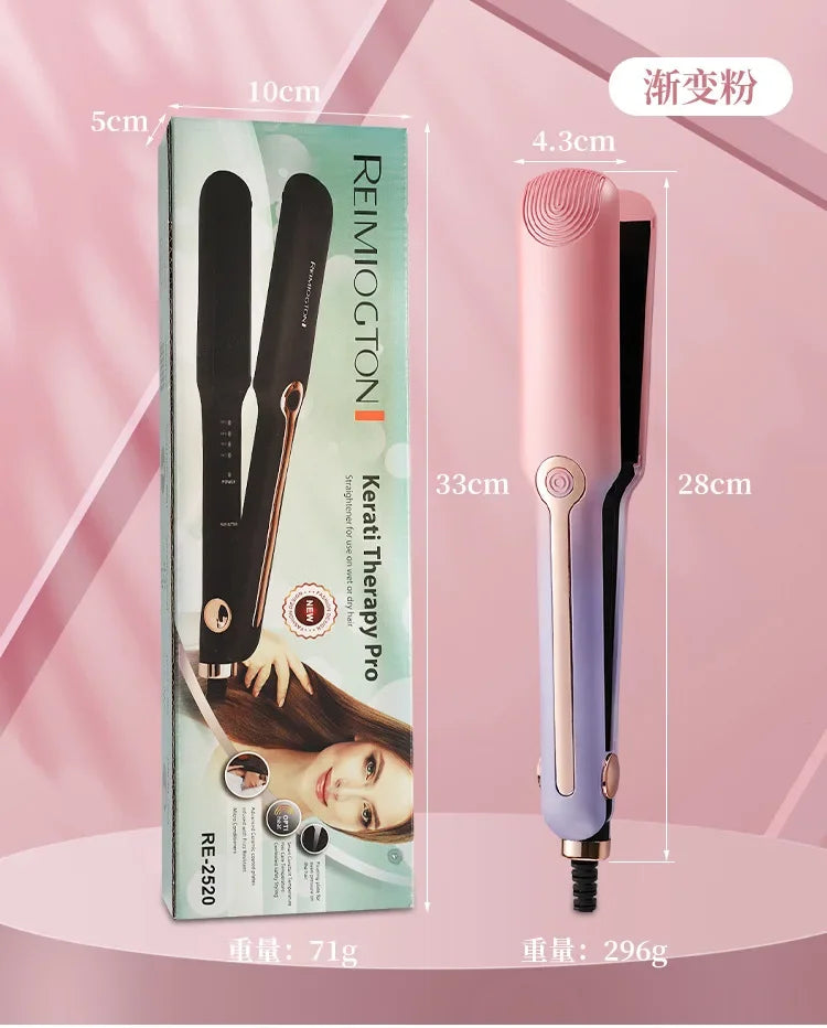 2 in 1 Adjustable Hair Straightener Professional Ceramic Flat Iron Negative Ion Wide Home Salon Hairdressing Tools